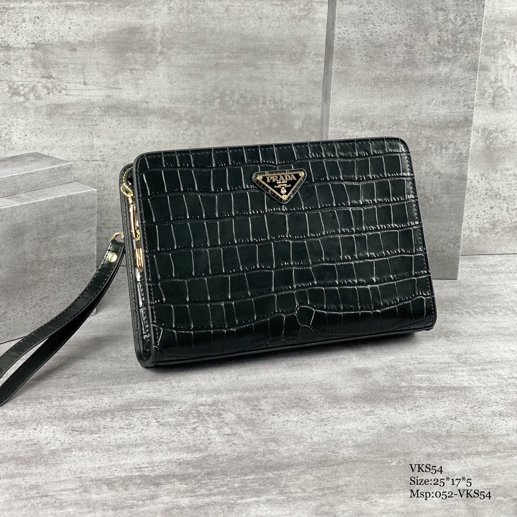 Clutch - Ví cầm tay nam nữ Da bò cao cấp hàng hiệu - VKS54