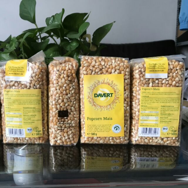 Bắp ngô nổ bỏng (popcorn) hữu cơ Davert 500g