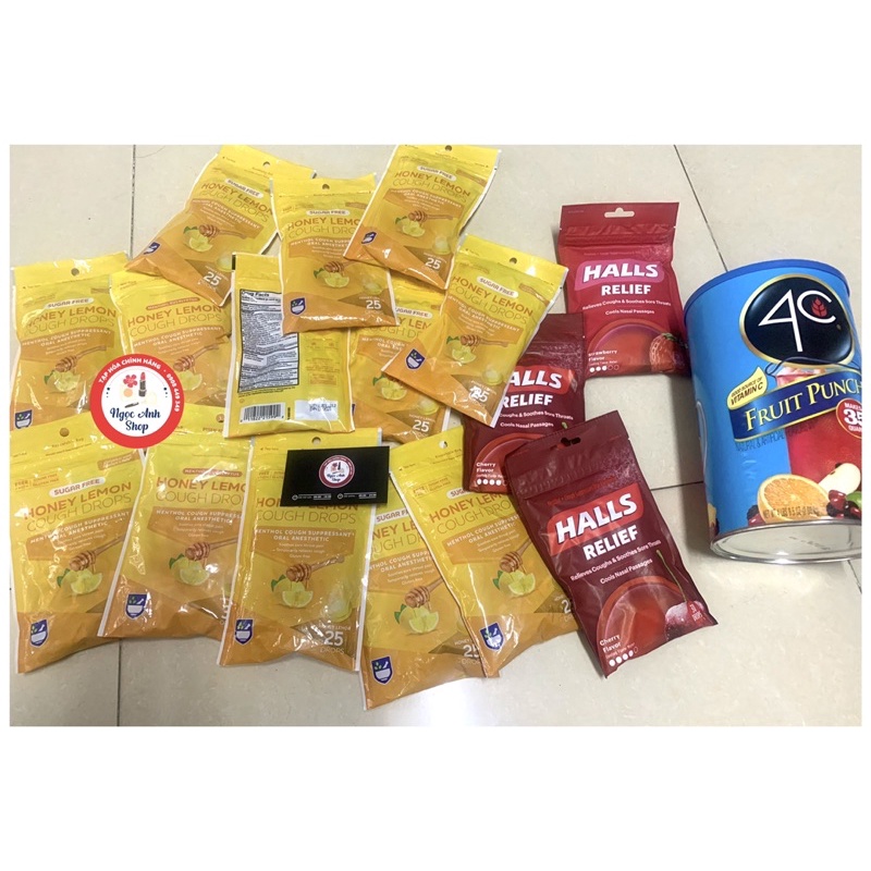 Kẹo ngậm thông cổ giảm ho Halls
