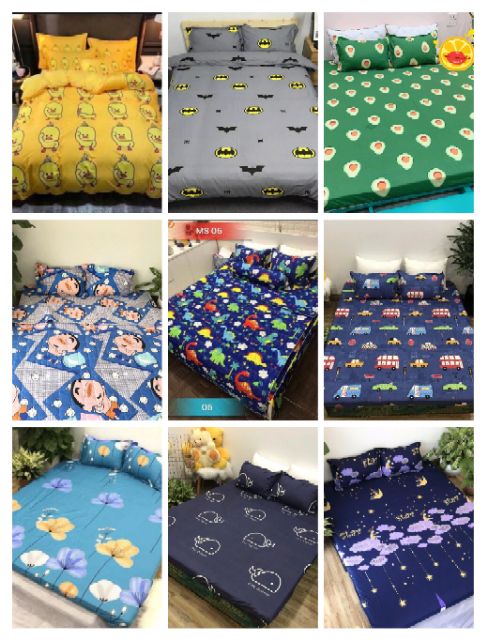 BỘ DRAP COTTON POLY 1M6 MẪU ĐÁM CƯỚI HỒNG