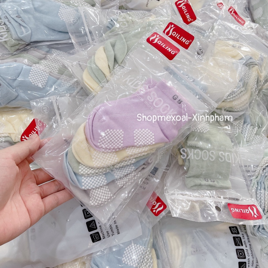 Combo 5 đôi tất chống trượt Kid Sock GB cho bé size từ 0 - 6 tuổi