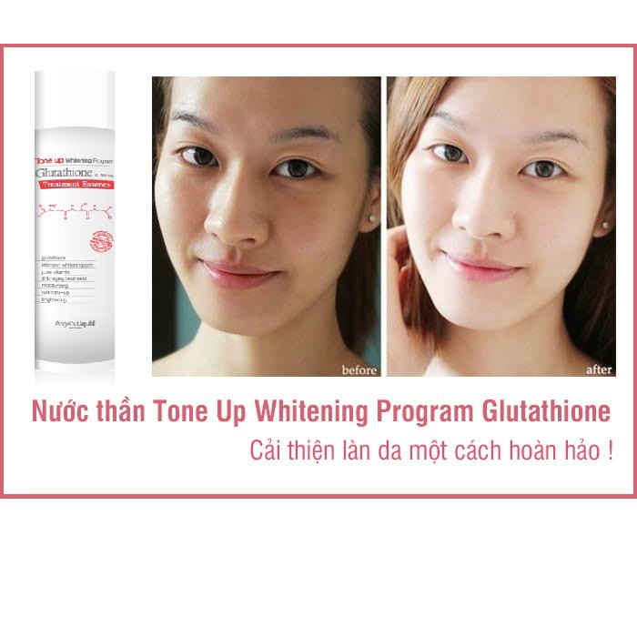 Combo Dưỡng Trắng Da,Mờ Thâm 7DAY Angel's Liquid Whitening Program Glutathione 700V ( Toner & Cream )