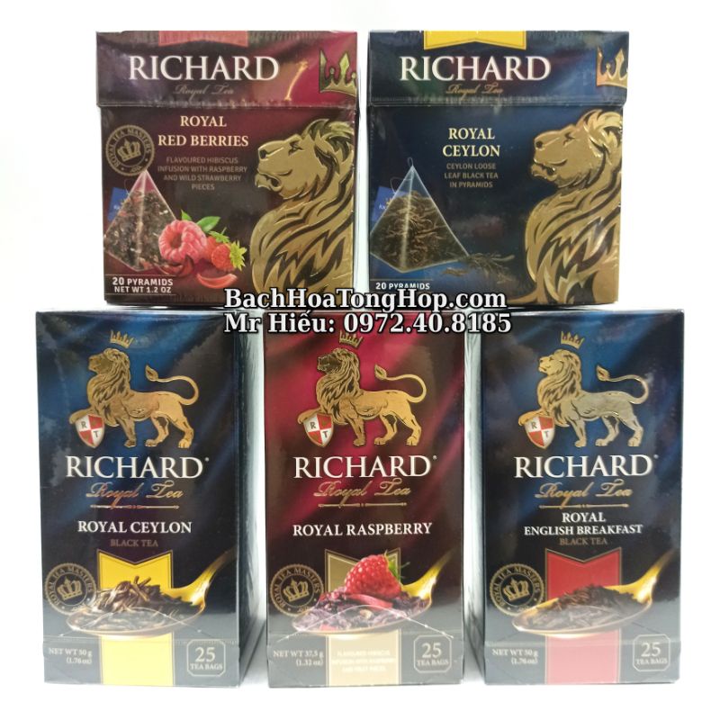 Trà Richard Royal Tea hộp giấy các vị