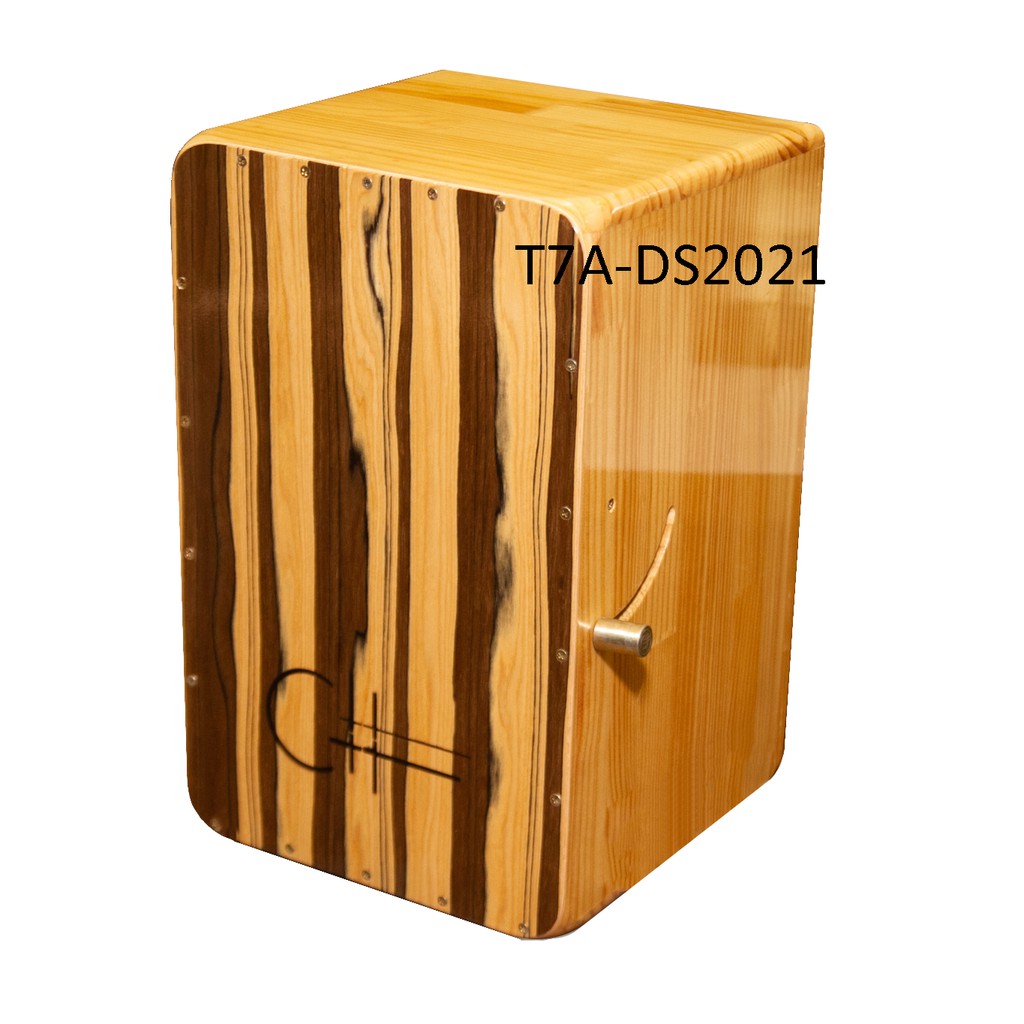 Trống Cajon T7A-DS2021 có cần gạt thay đổi âm snare bằng kim loại (TẶNG Bao Vải Xịn, Tài liệu Học Cajon)