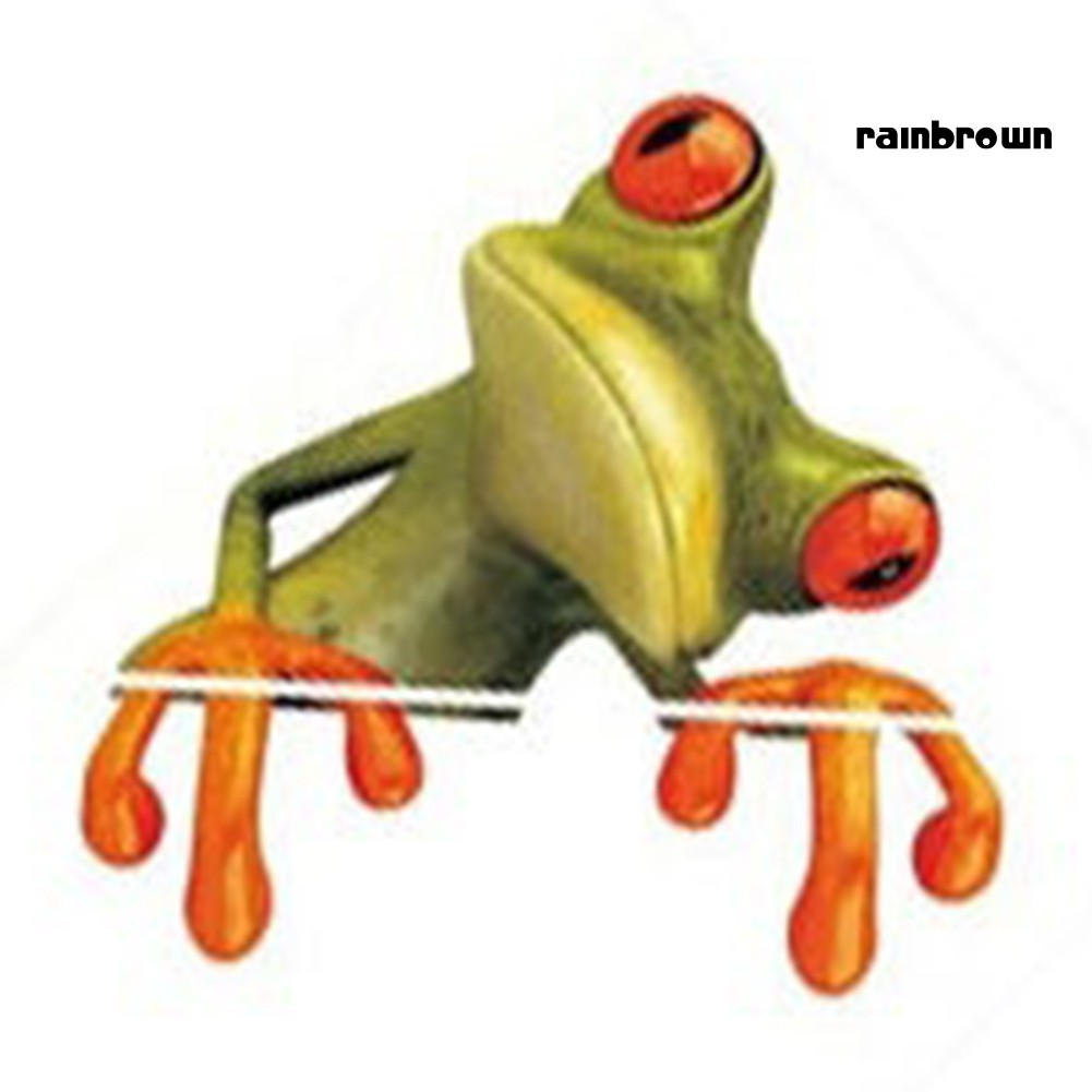 Nhãn dán trang trí cửa sổ xe hơi hình chú ếch 3D ngộ nghĩnh vui nhộn