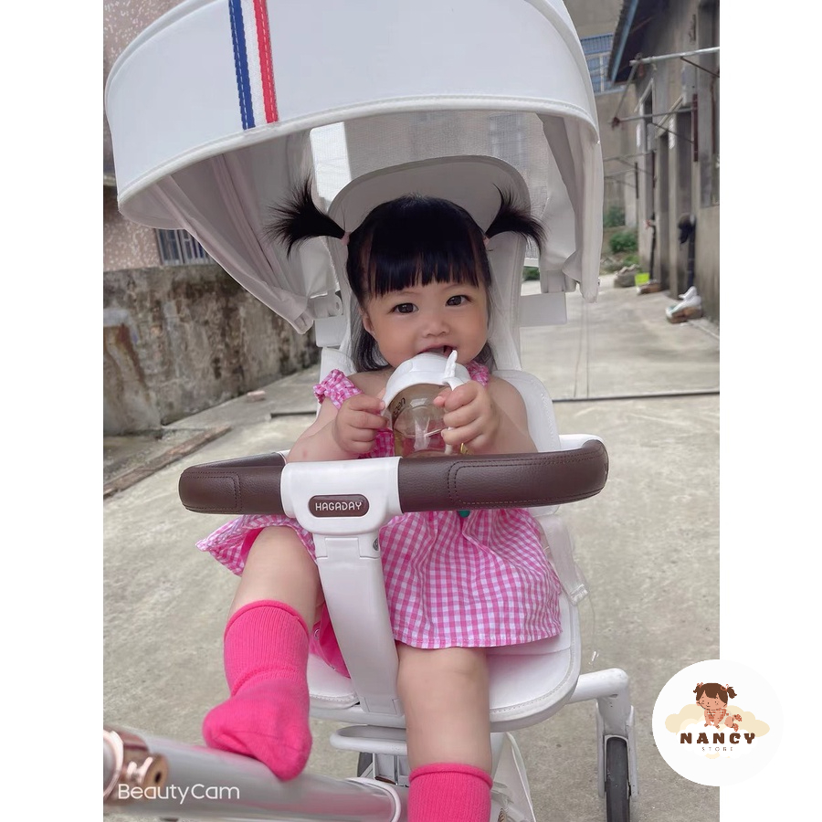 Đồ sơ sinh bé gái, váy bé gái mùa hè 0-12 tháng màu hồng họa tiết kẻ caro đính hoa cho bé gái từ 5-13kg - NANCY STORE