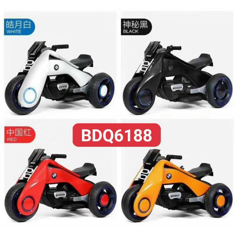 Xe Mô Tô Điện Cho Trẻ em Trên 1 Tuổi - Đỏ -Đen - Trắng - Cam