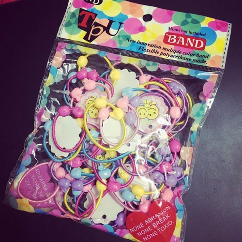 PVN60948 Túi 50 Dây Buộc Tóc Xinh Xắn, Dễ Thương Cho Bé Gái