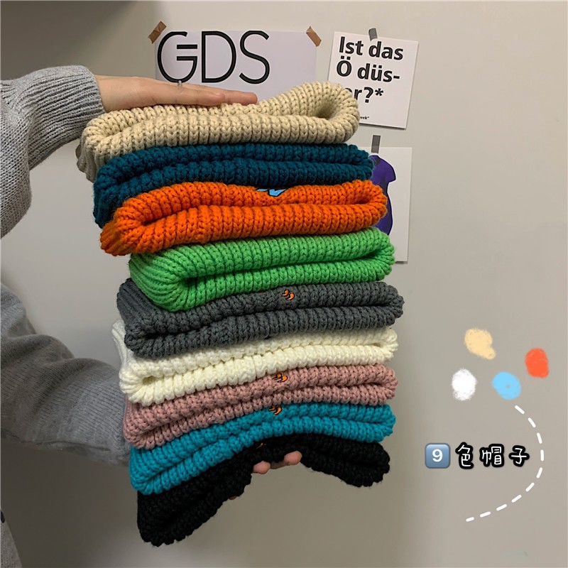 Mũ Len Thêu Chữ Phong Cách Hiphop Thời Trang Thu Đông Hàn Quốc