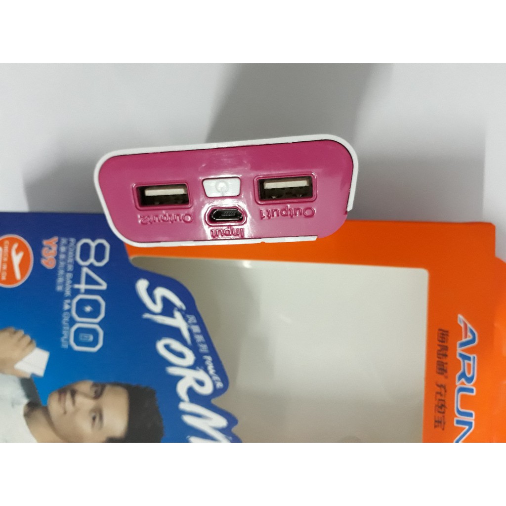 Sạc Pin Dự Phòng 8400mAh Chính Hãng 2 Cổng USB Sạc Nhanh - Y39