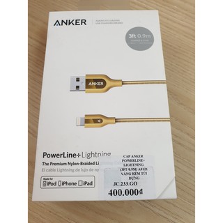 Cáp Lightning Anker Powerline+ - Dài 0.9m - A8121 (hàng chính hãng anker phân phối tại Việt Nam)