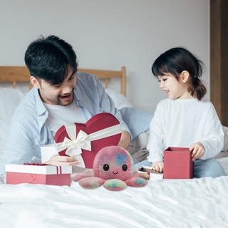 Sẵn sàng REVERSIBLE BIPOLAR TEETURTLE OCTOPUS TOY PLUSH TEETURTLE MOOD SWITCHER Giáng sinh UNIO