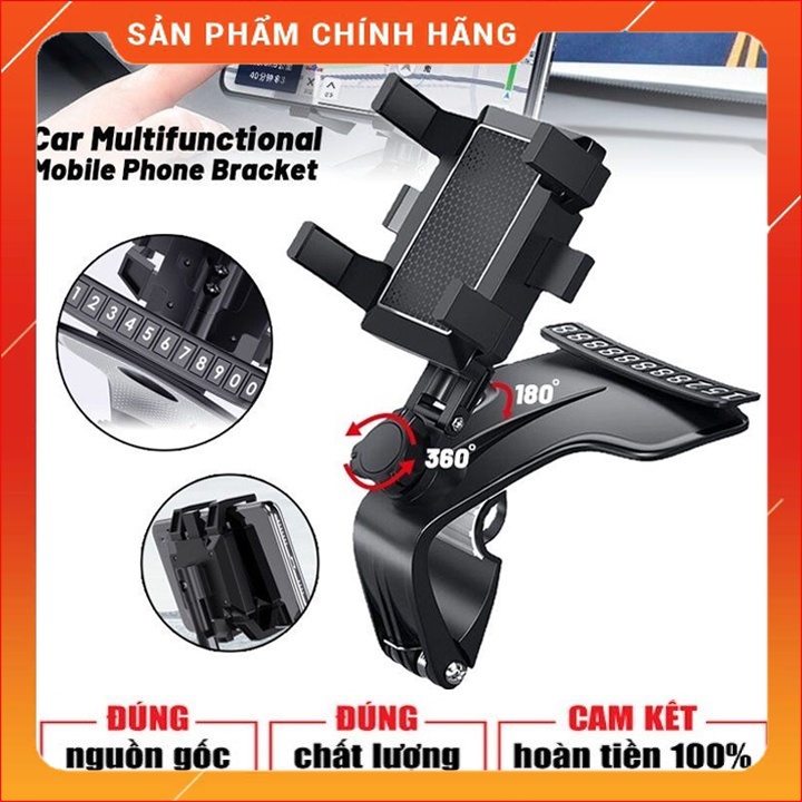 Kẹp Điện Thoại Trên Vô Lăng Ô tô - Giá đỡ điện thoại Xoay 360 thông minh (Đức Nhinh Shop)