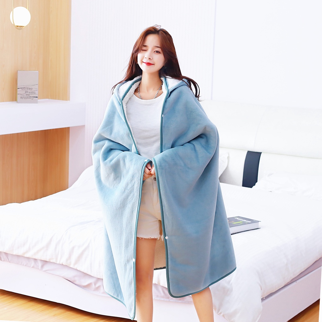 Chăn Mùa Đông Chăn Điều Hòa, Chăn Ngủ Trưa, Chăn Dày Văn Phòng Khăn Choàng Áo Choàng Lông Cừu Kiểu Nhật