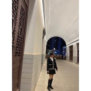 Áo khoác dạ tweed nhung Áo khoác mùa thu đông nữ sang trọng FIRST DATE Hàn Quốc