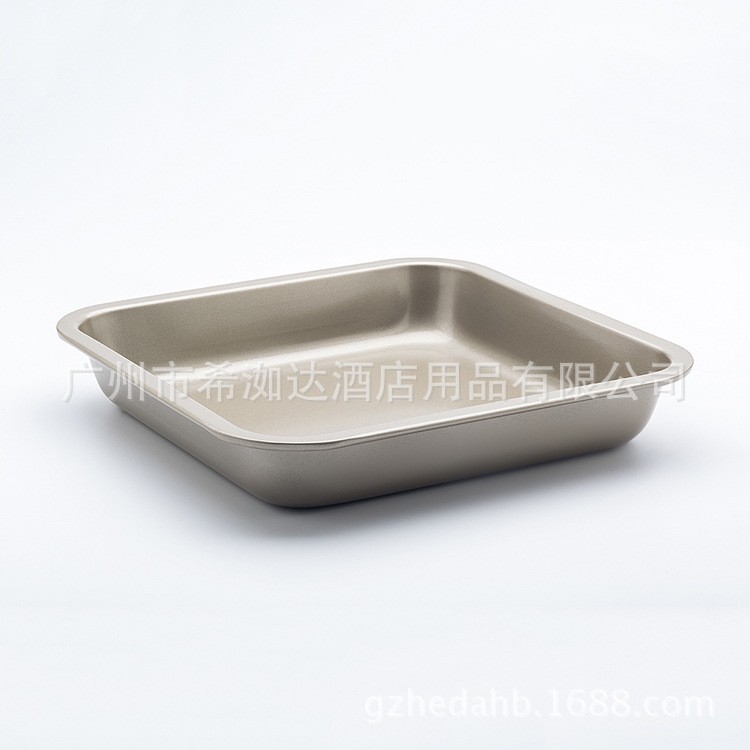 Khuôn vuông nướng bánh chống dính màu vàng A3 21*21*3.5 cm
