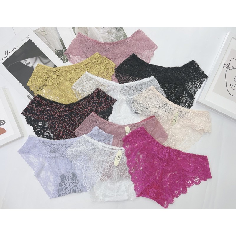 [Mã FAMAYWA2 giảm 10K đơn 50K] BÁN SỈ SÉT 10 QUẦN LÓT REN CẠP VIỀN CHO NỮ