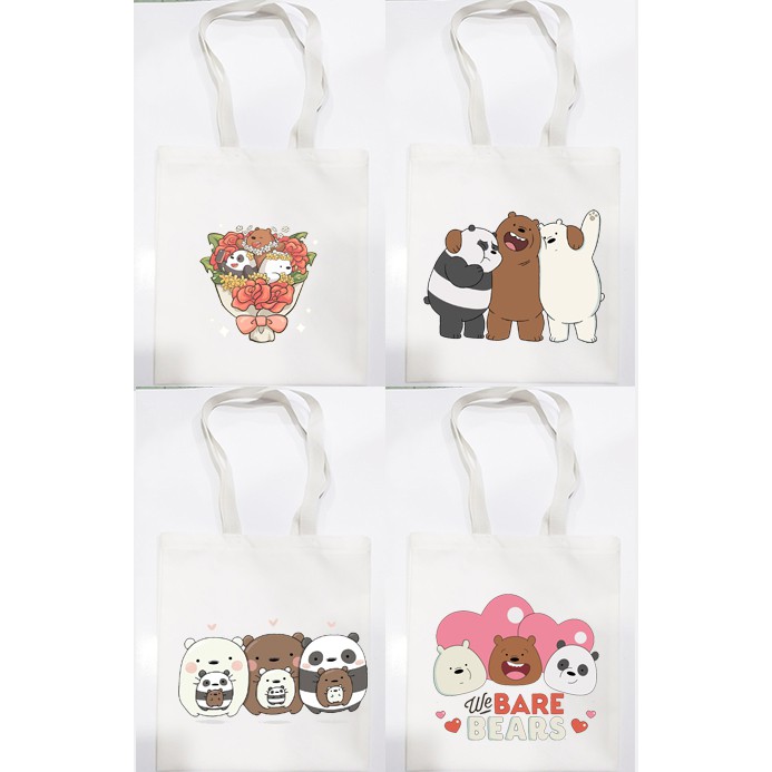 Túi tote ba anh em gấu bare bear TT3