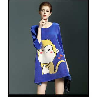 Đầm suông gân nhúng KL10016