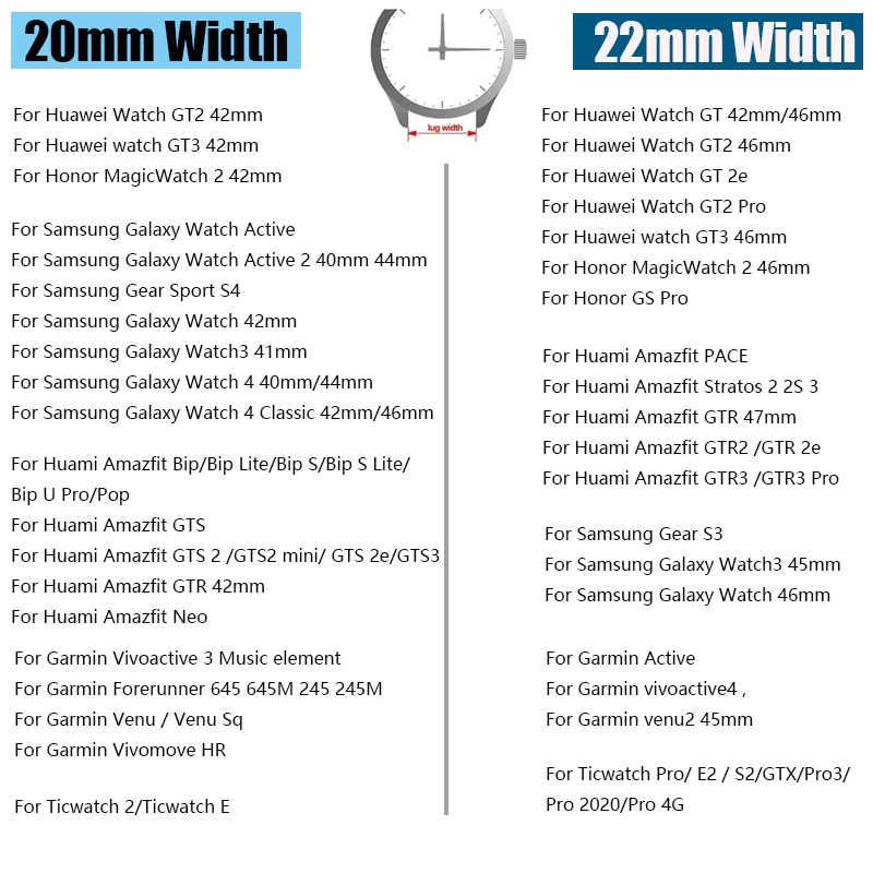 SAMSUNG Dây Đeo Silicon Mềm 20mm 22mm 42mm 46mm /Watch3 /Watch 4/Gear S3 /Active 2