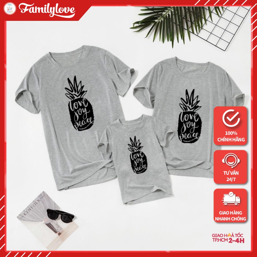 Áo gia đình Familylove - Mẫu Áo gia đình Quả thơm - Love my peace