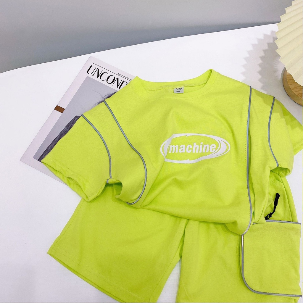 Bộ cộc tay bé trai MOOBABY SHOP, Bộ thun hè Cotton Viền cực mát cho bé từ 6-28kg