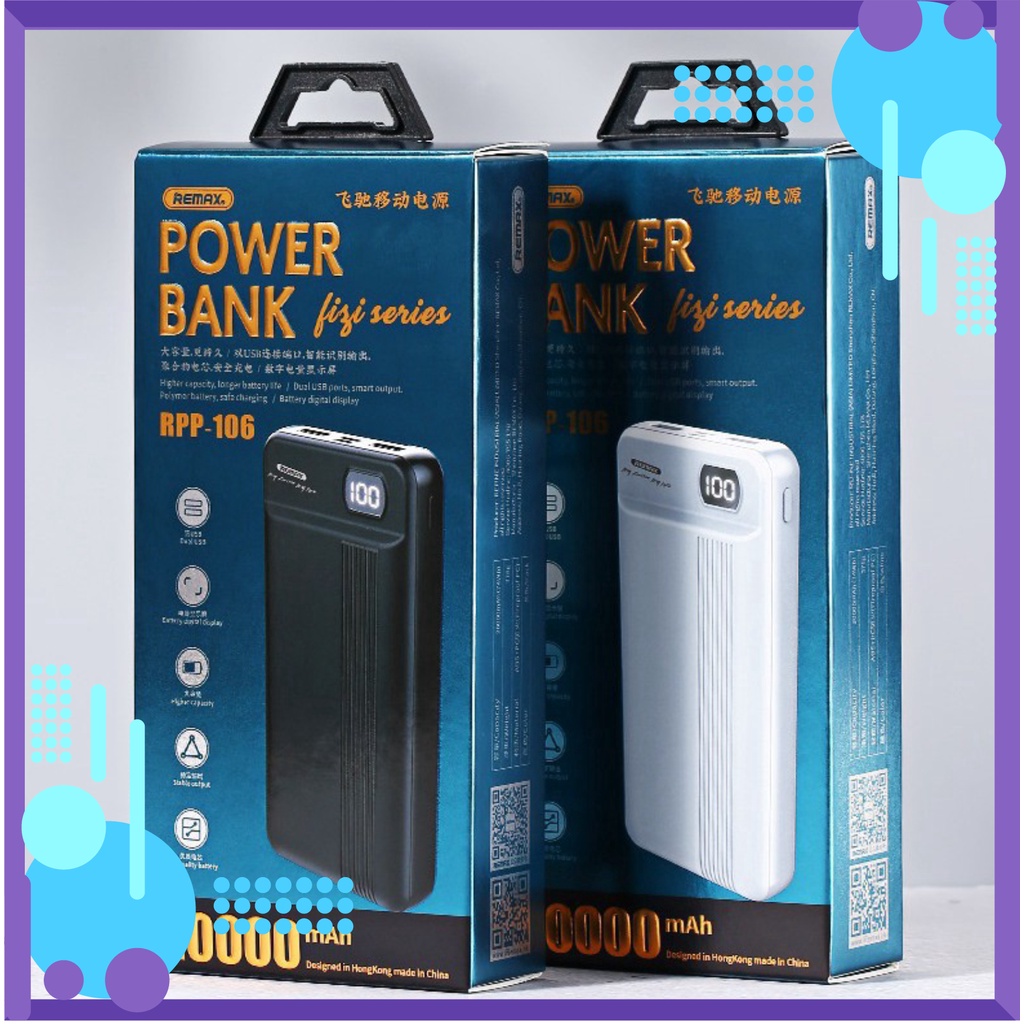 PIN DỰ PHÒNG REMAX RPP-106 20.000MAH CHÍNH HÃNG