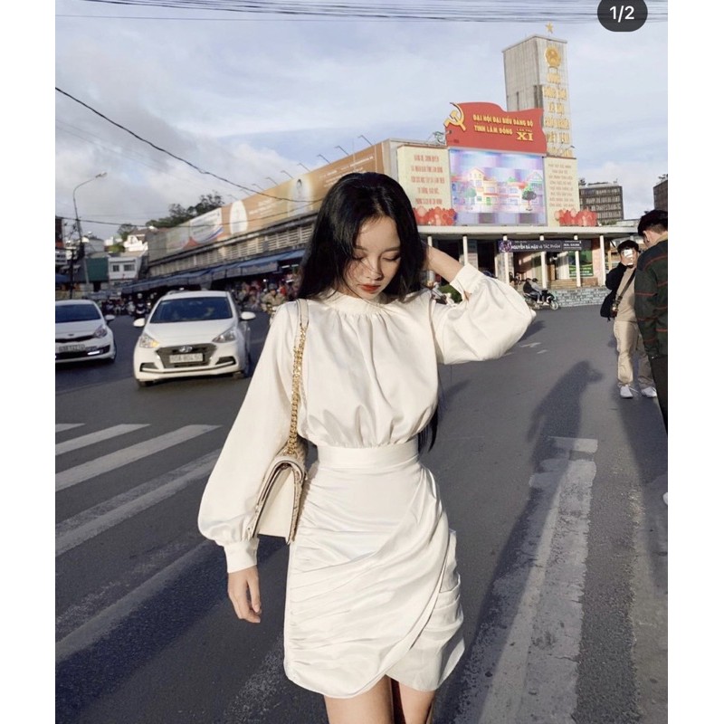 ĐẦM CỔ TRỤ VẠT XÉO y hình y hình
