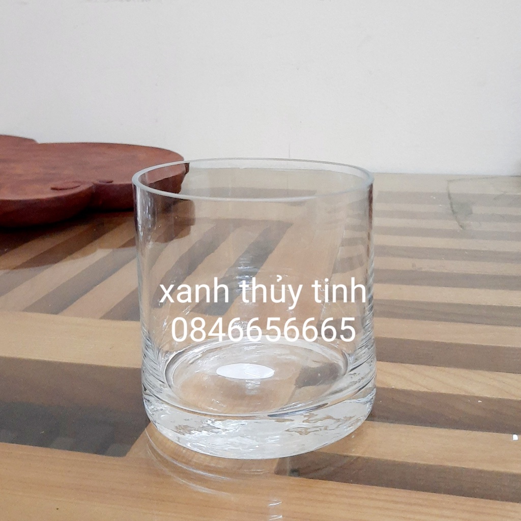 Bình thủy tinh trang trí, cắm hoa trụ tròn 10cm