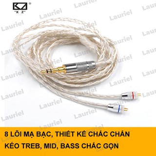Dây cáp bạc nâng cấp cho tai nghe 2 pin 0.75mm mmcx zst pro zsn zs10 pro zsx