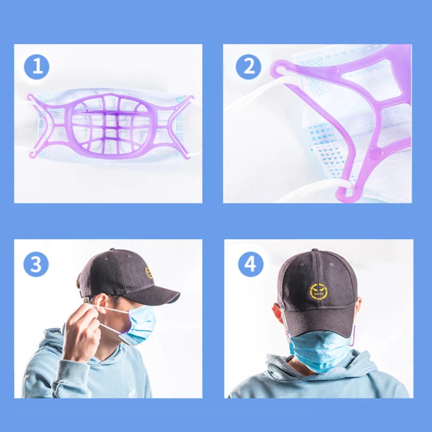 Giá Đỡ Mặt Nạ Móc Treo Khẩu Trang 3D Silicon mềm giúp kháng khuẩn thông khí dễ thở hơn khi đeo kiểu dáng hàn quốc