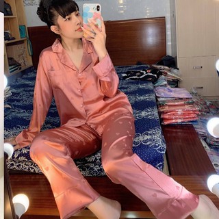 Bộ Đồ Pijama T26 [ Chất liệu Satin] Bộ Lụa Satin Cao Cấp Mặc Nhà Và Sau Sinh - TRANG STORE