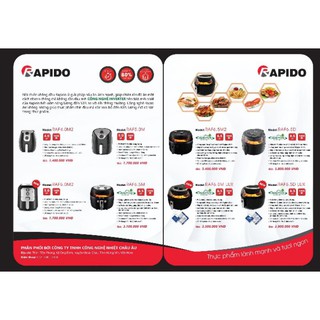 Nồi chiên không dầu Rapido(sẵn hàng)