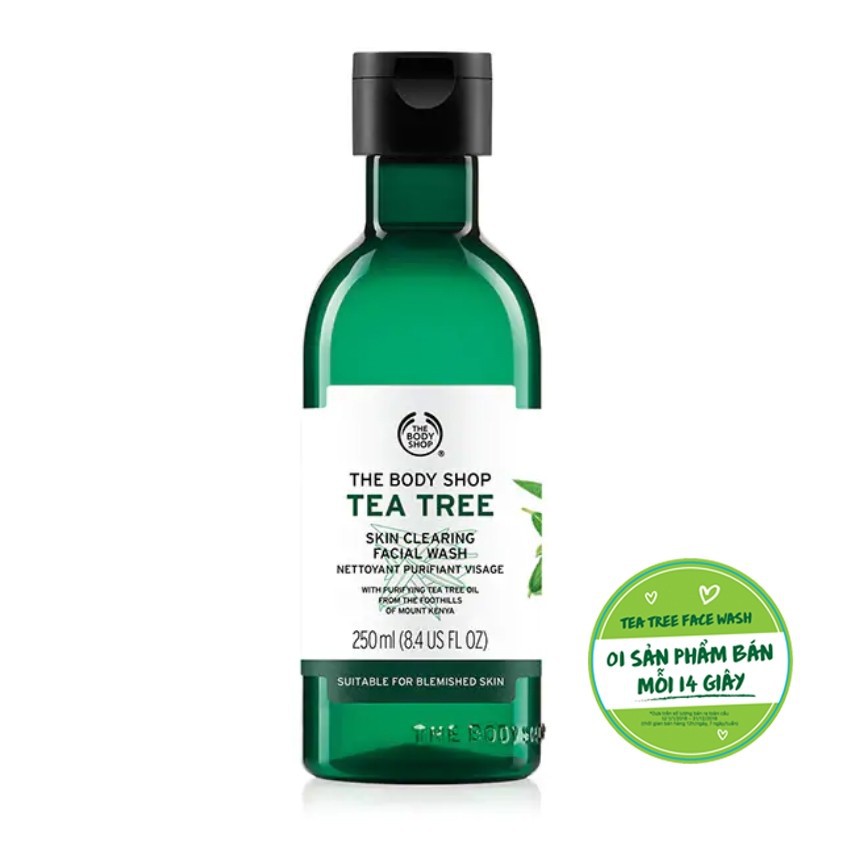 Sữa rửa mặt TEA TREE SKIN CLEARING FACIAL WASH The Body Shop 250ml