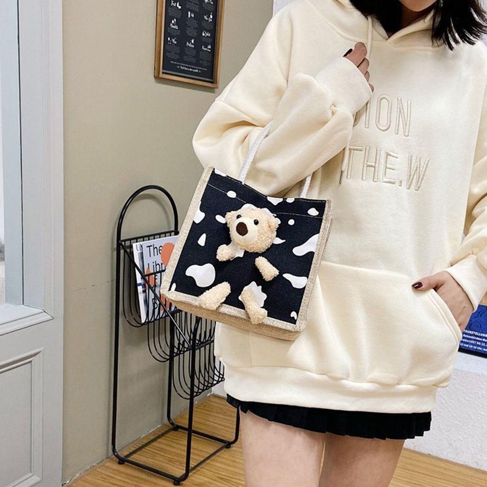 Túi Xách Canvas Họa Tiết Hoạt Hình Dễ Thương