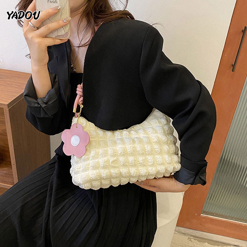 Túi xách YADOU đeo vai họa tiết hoa thời trang cá tính cho nữ