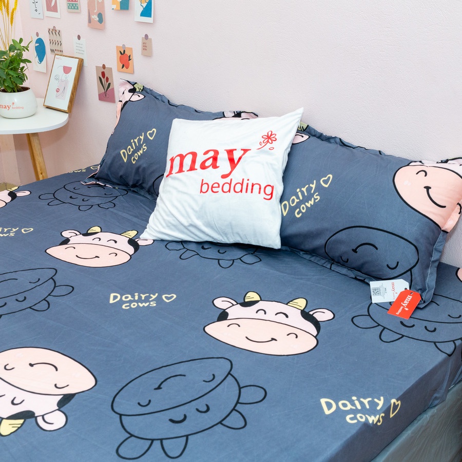 Ga giường bọc đệm May Bedding kèm 2 vỏ gối poly cotton kích thước m6 hoặc m8 nhiều mẫu | BigBuy360 - bigbuy360.vn