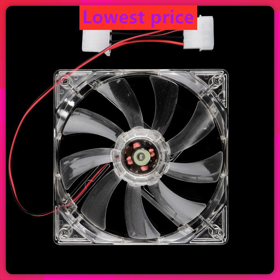 Quad 4 LED Light 120mm PC Computer Case Cooling Fan Mod Easy Installed Fan 12V