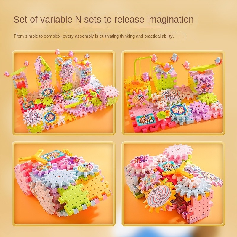 Bộ Đồ Chơi Lắp Ráp Bánh Răng Điện Tử GYLMY47 Cho Bé