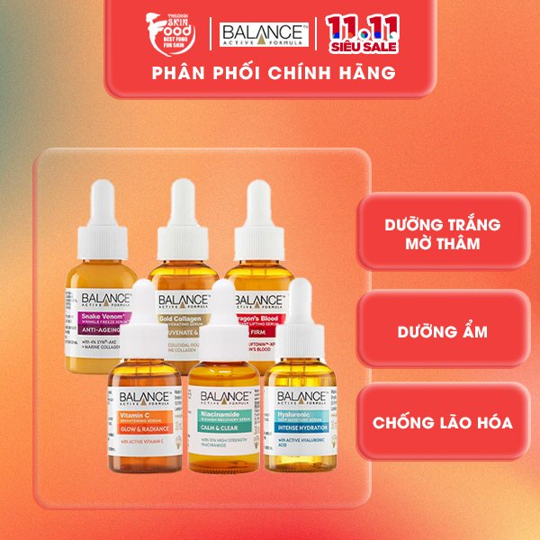Tinh chất dưỡng trắng da, mờ thâm Balance Active Formula Vitamin C Brightening Serum 30ml