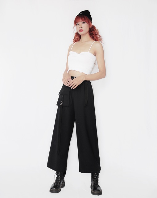 DALLA Áo 2 dây croptop màu đen, trắng | BigBuy360 - bigbuy360.vn