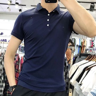 Áo Thun Nam cổ bẻ Tím Than, Áo thun nam có cổ chất cotton đẹp siêu mát