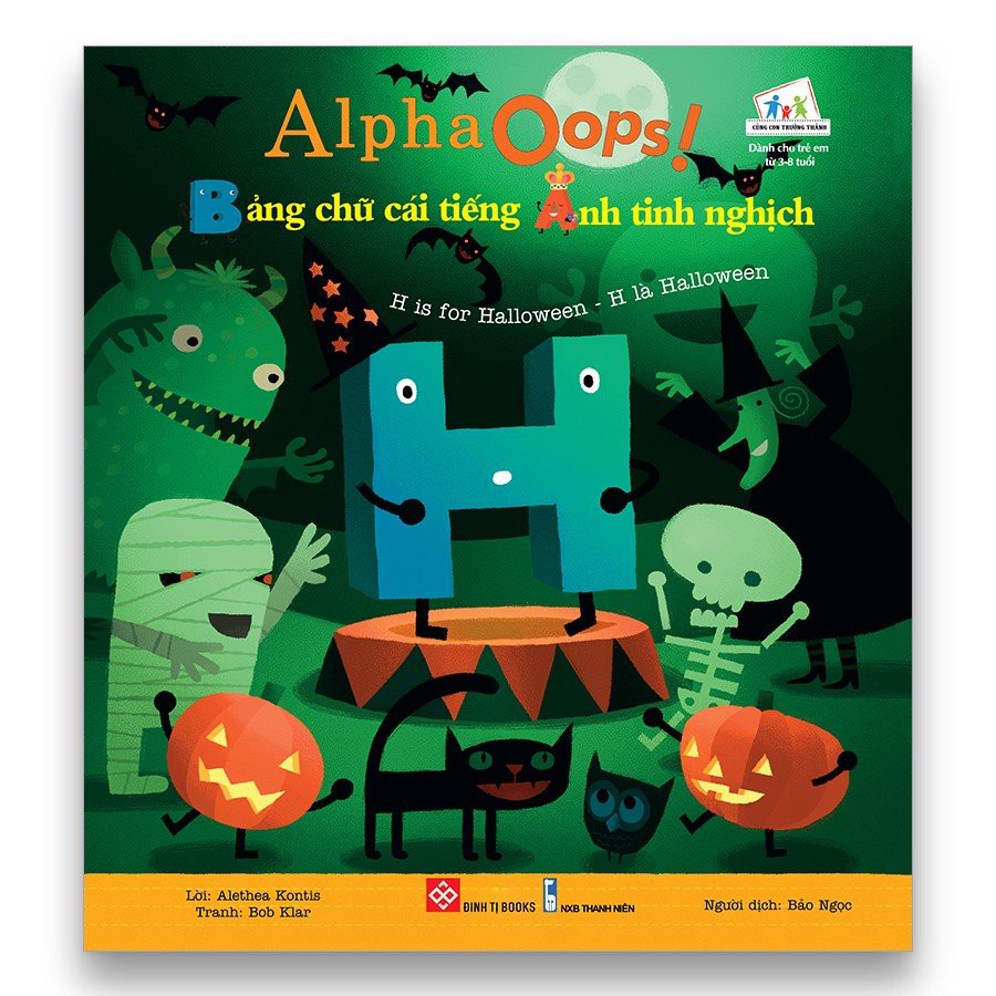 Sách - AlphaOops! Bảng chữ cái tiếng Anh tinh nghịch - H is for Halloween - H là Halloween