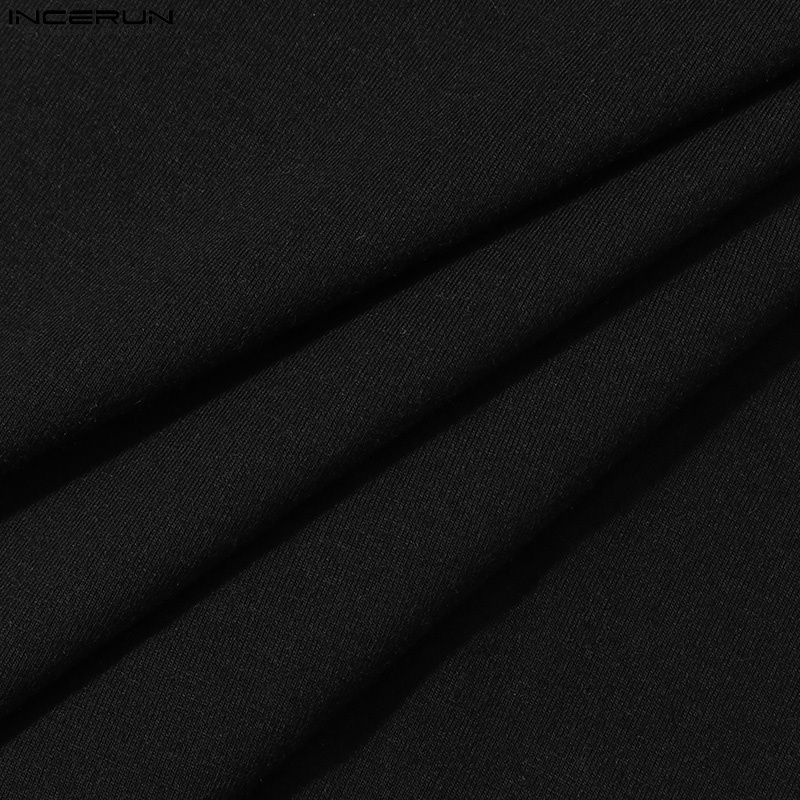 Áo thun INCERUN ngắn tay cổ tròn in hình 3d thời trang cho nam