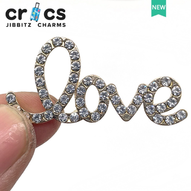 Phụ Kiện Trang Trí Giày crocs Bằng Kim Loại Đính Ngọc Trai Thời Trang