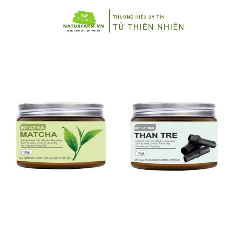 Bột lột mụn trà xanh matcha thiên nhiên - sạch mụn sáng da