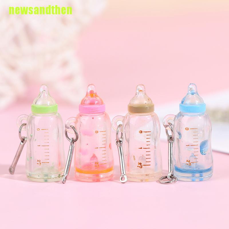 Set 5 Mô Hình Bình Sữa Mini Bằng Nhựa Resin Dễ Thương Cho Bé