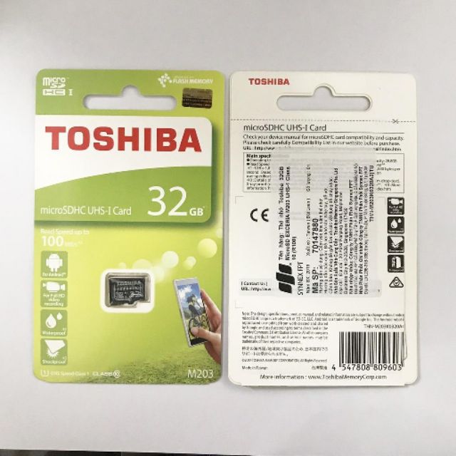 THẺ NHỚ 32G CHÍNH HÃNG TOSHIBA,DO FPT NHẬP KHẨU ,PHÂN PHỐI.