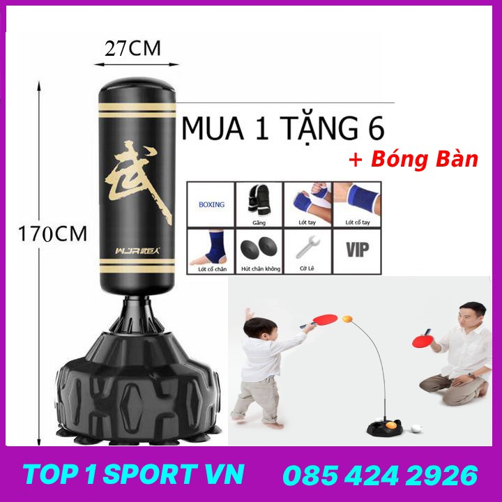 Bao cát đấm bốc tự đứng Aibeijiansport® hàng chính hãng bảo hành 12 tháng tặng kèm bộ bóng bàn cao cấp luyện phản xạ 4.0