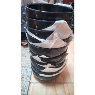 Chén(bát) cơm cạn nhựa Melamine màu đen,nâu